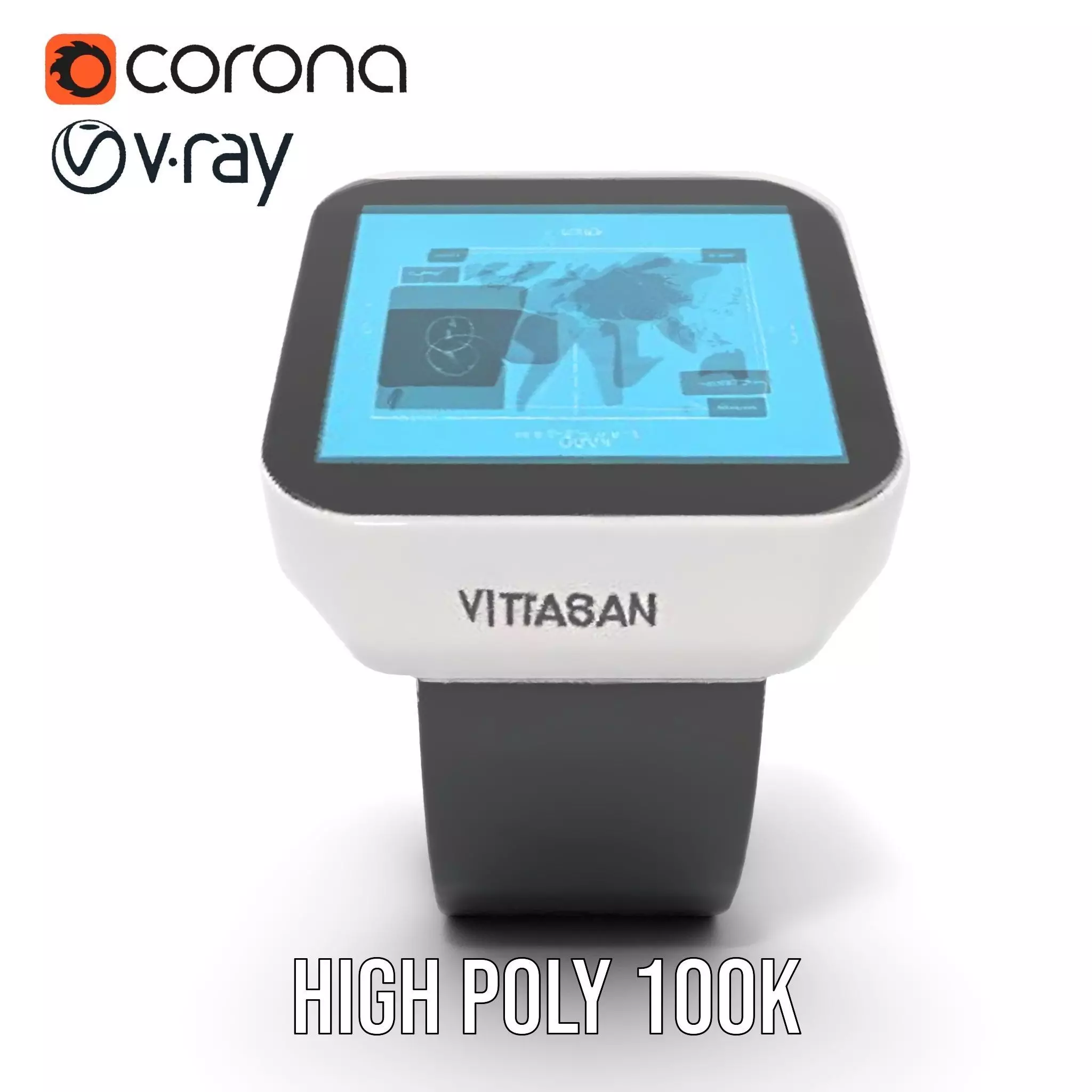 VitaScan Smartwatch Model Pack Low-poly 3D model_26