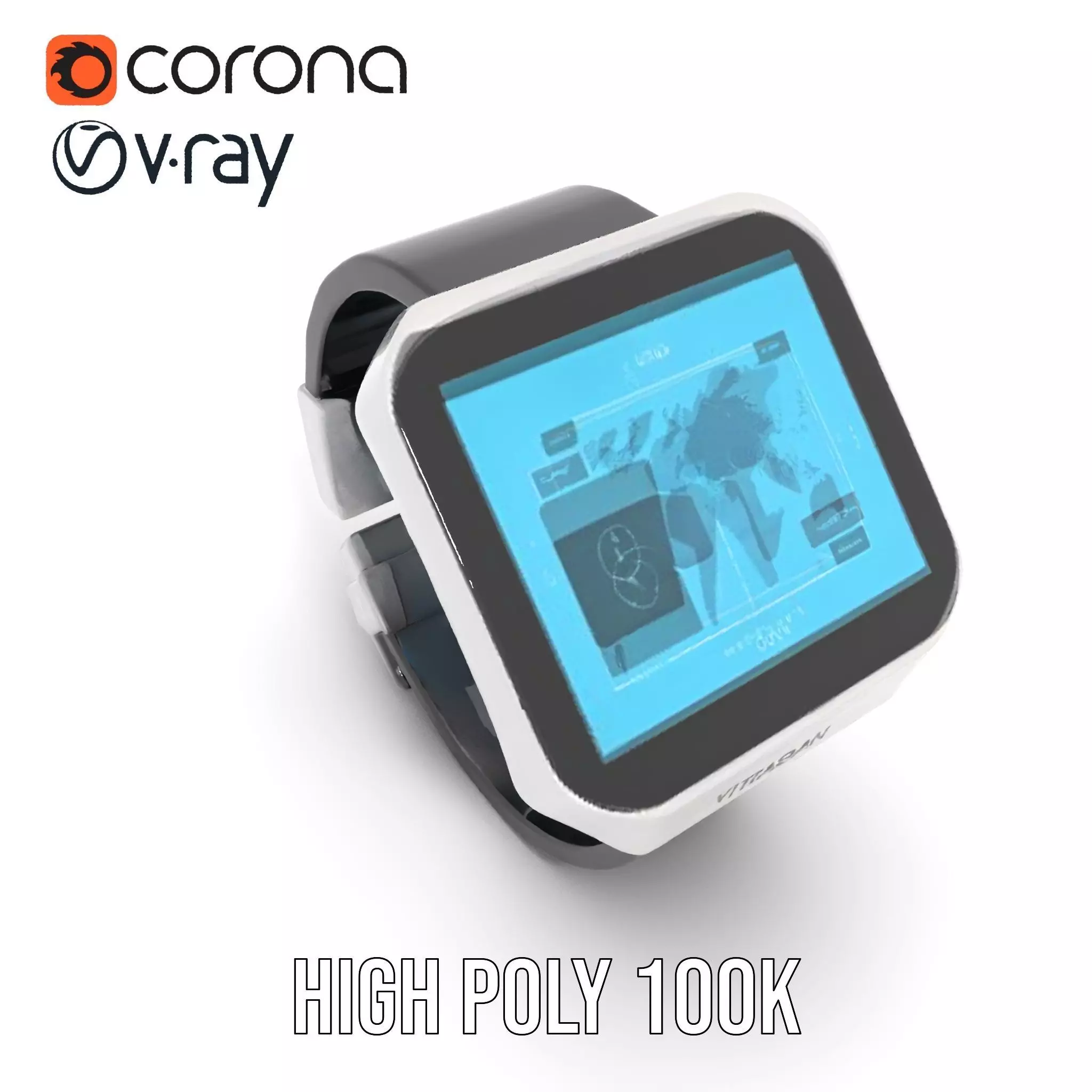 VitaScan Smartwatch Model Pack Low-poly 3D model_18