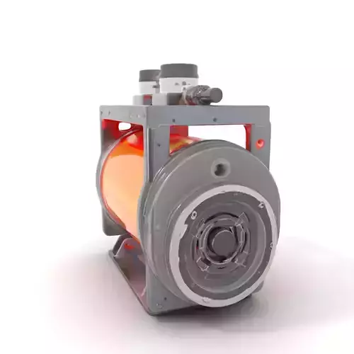 Futuristic Red Barrel Generator Model Pack Low-poly 3D model