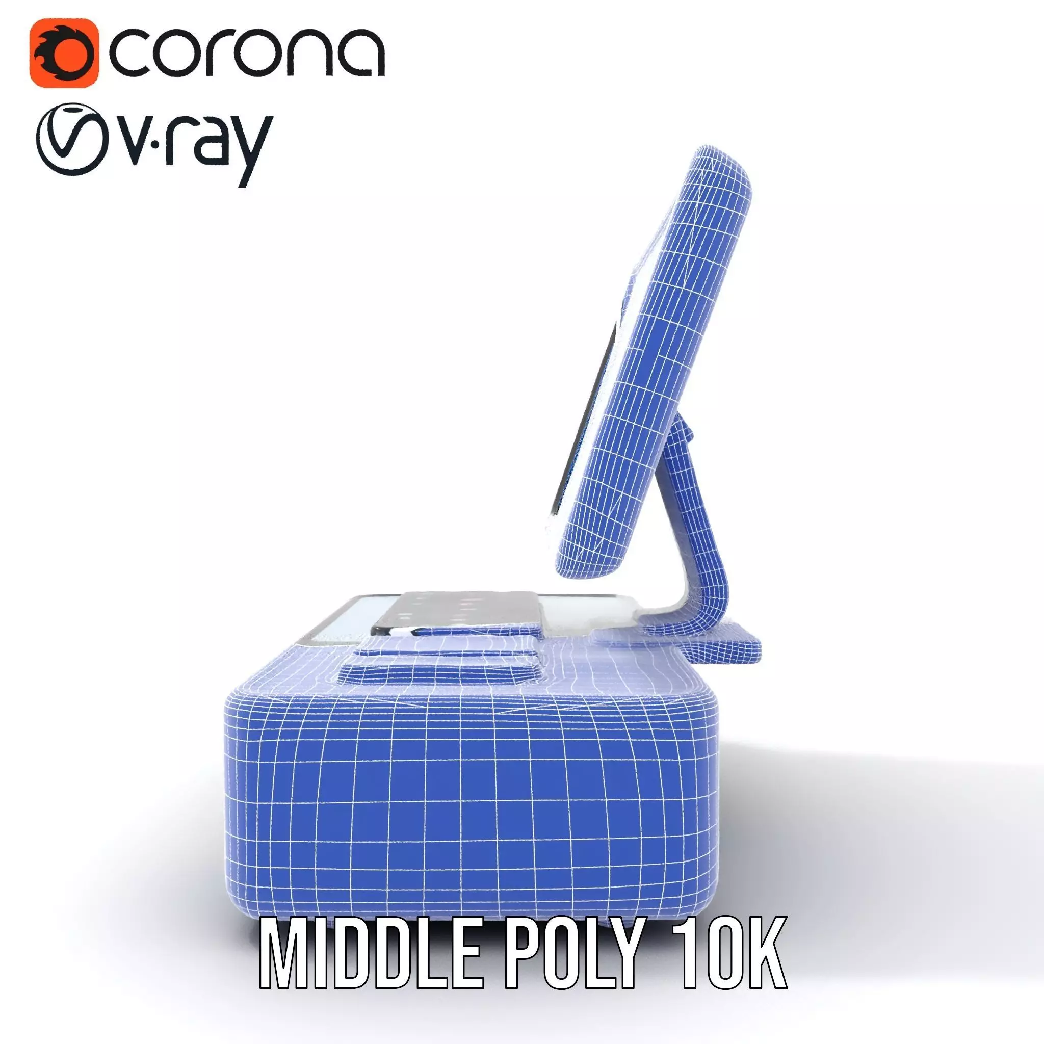 Futuristic DualScreen Computer Terminal Model Pack Low-poly 3D model_21