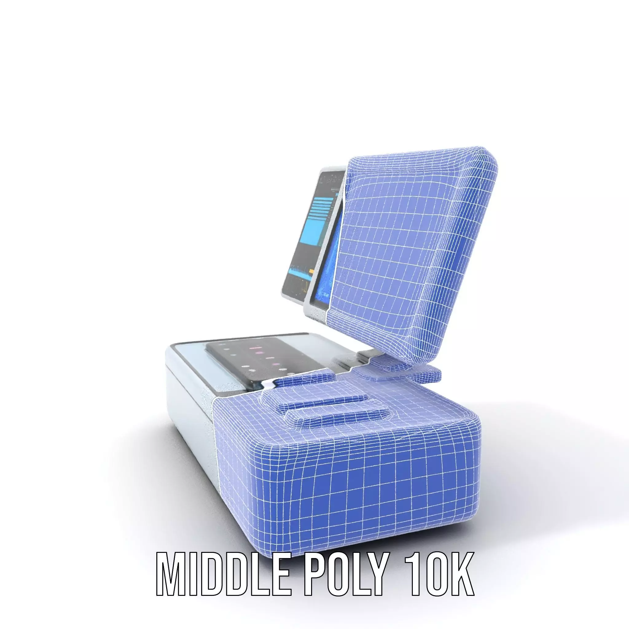 Futuristic DualScreen Computer Terminal Model Pack Low-poly 3D model_18