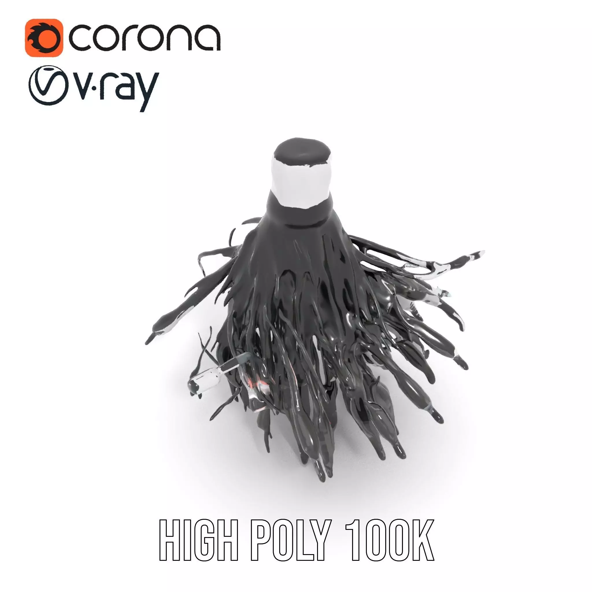 Futuristic White Helmet Model Pack with Advanced Design Low-poly 3D model_17