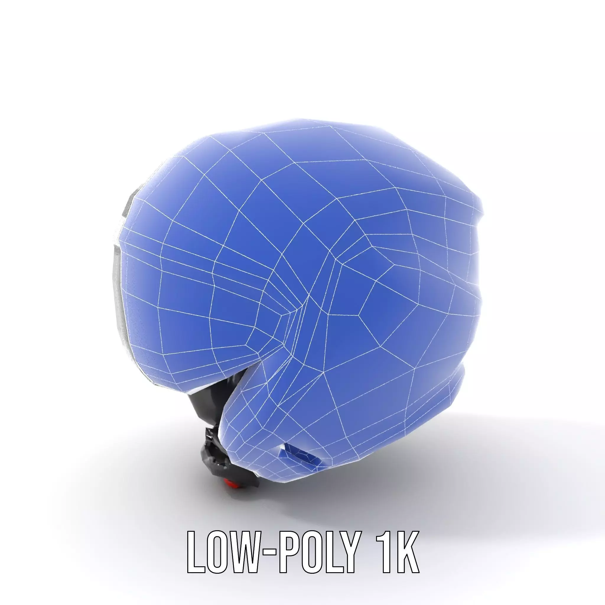 Futuristic White Helmet Model Pack with Advanced Design Low-poly 3D model_22