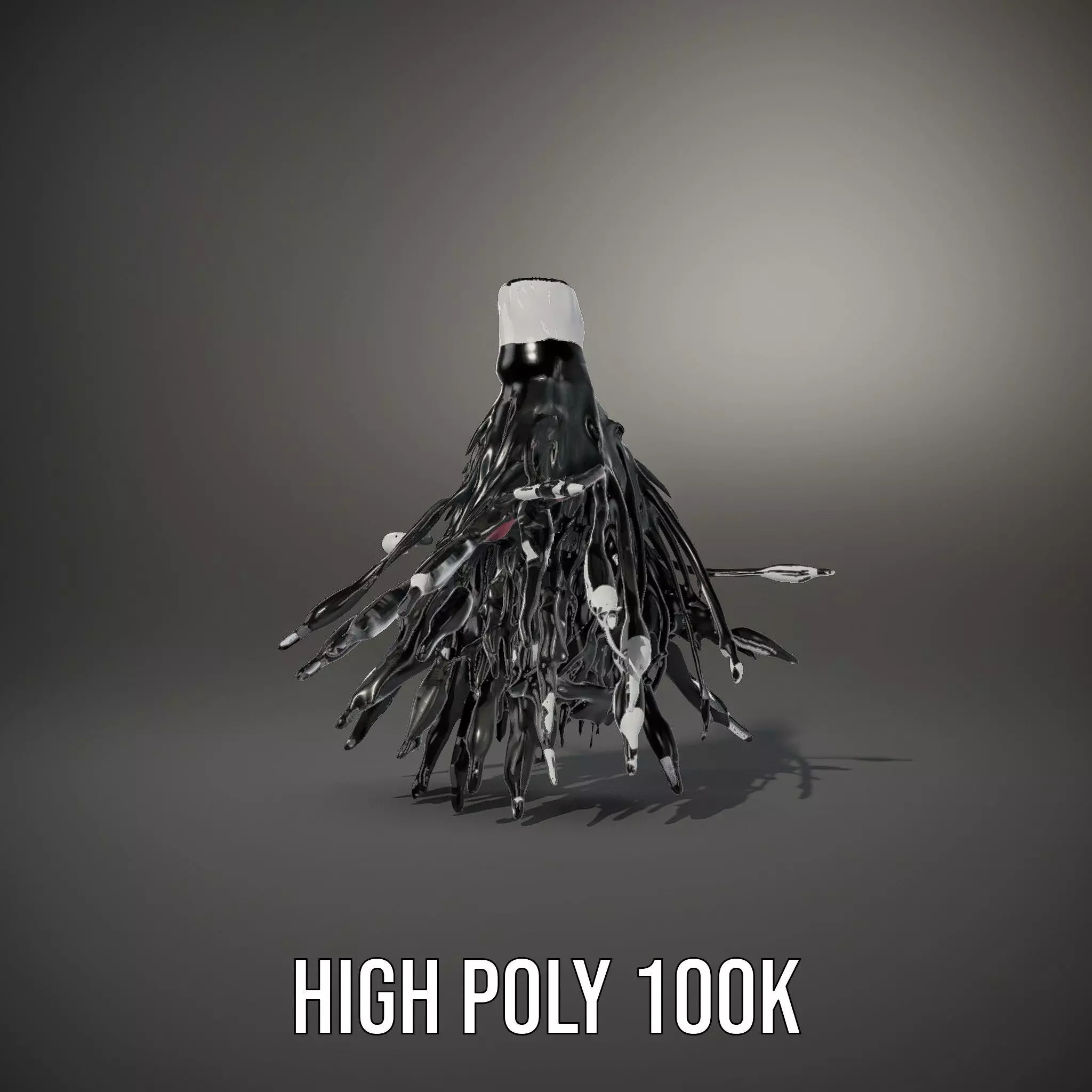 Futuristic White Helmet Model Pack with Advanced Design Low-poly 3D model_12