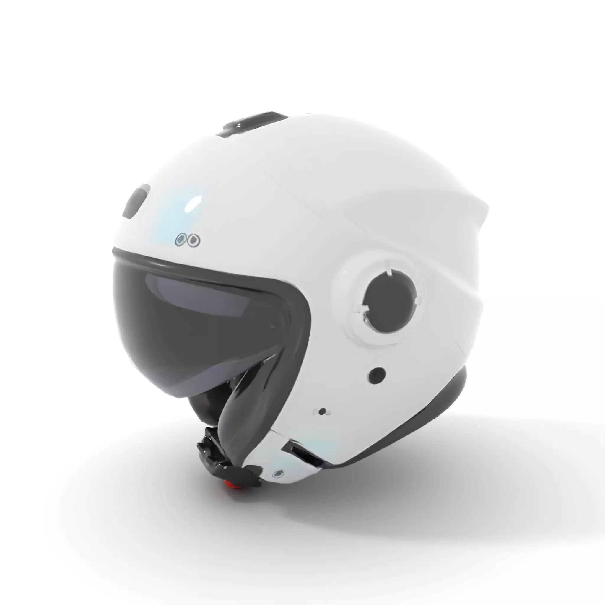 Futuristic White Helmet Model Pack with Advanced Design Low-poly 3D model_24