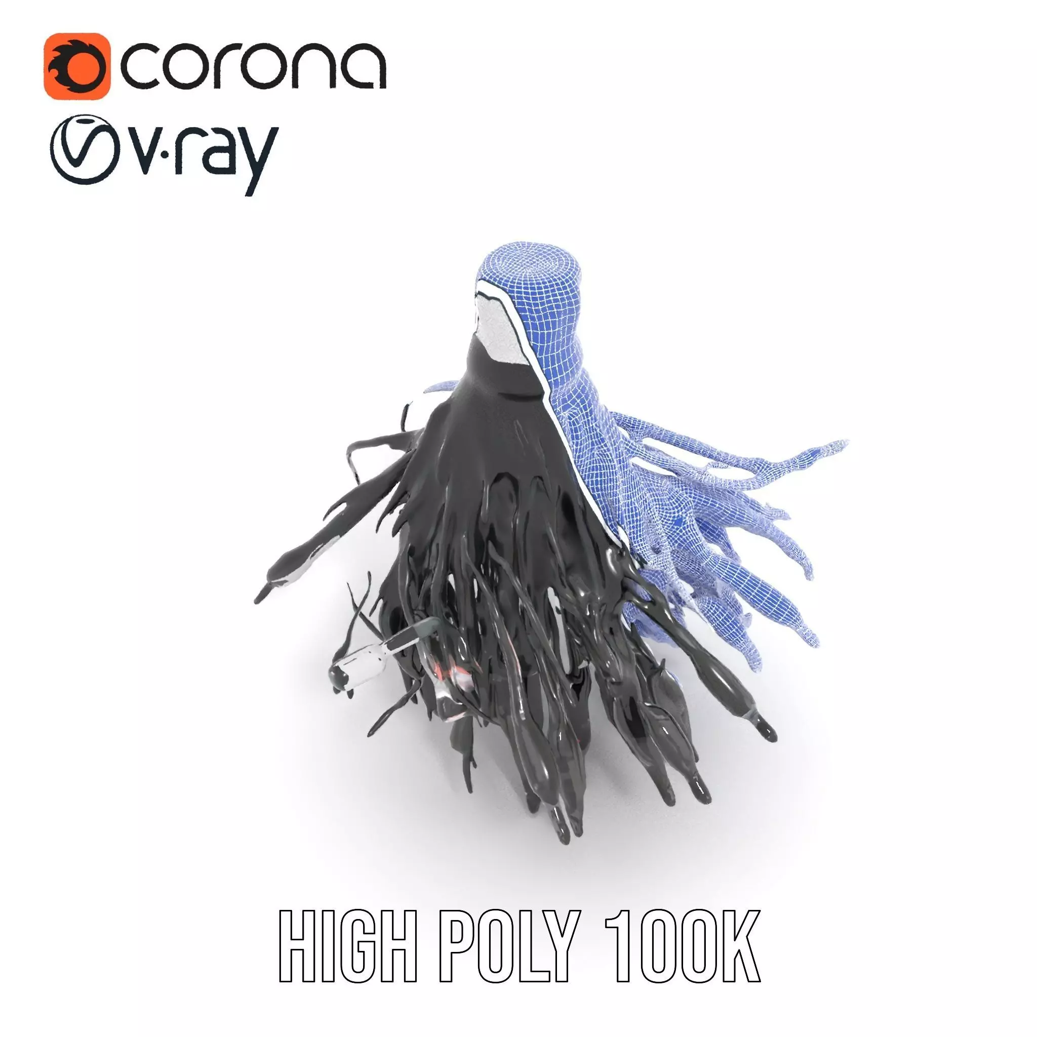 Futuristic White Helmet Model Pack with Advanced Design Low-poly 3D model_32