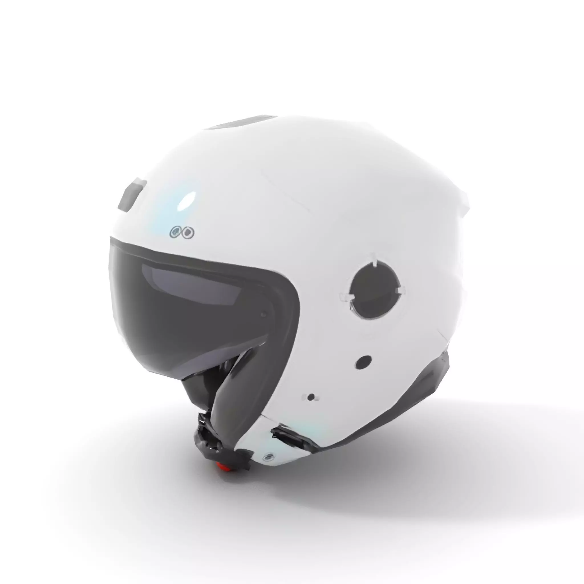Futuristic White Helmet Model Pack with Advanced Design Low-poly 3D model_16