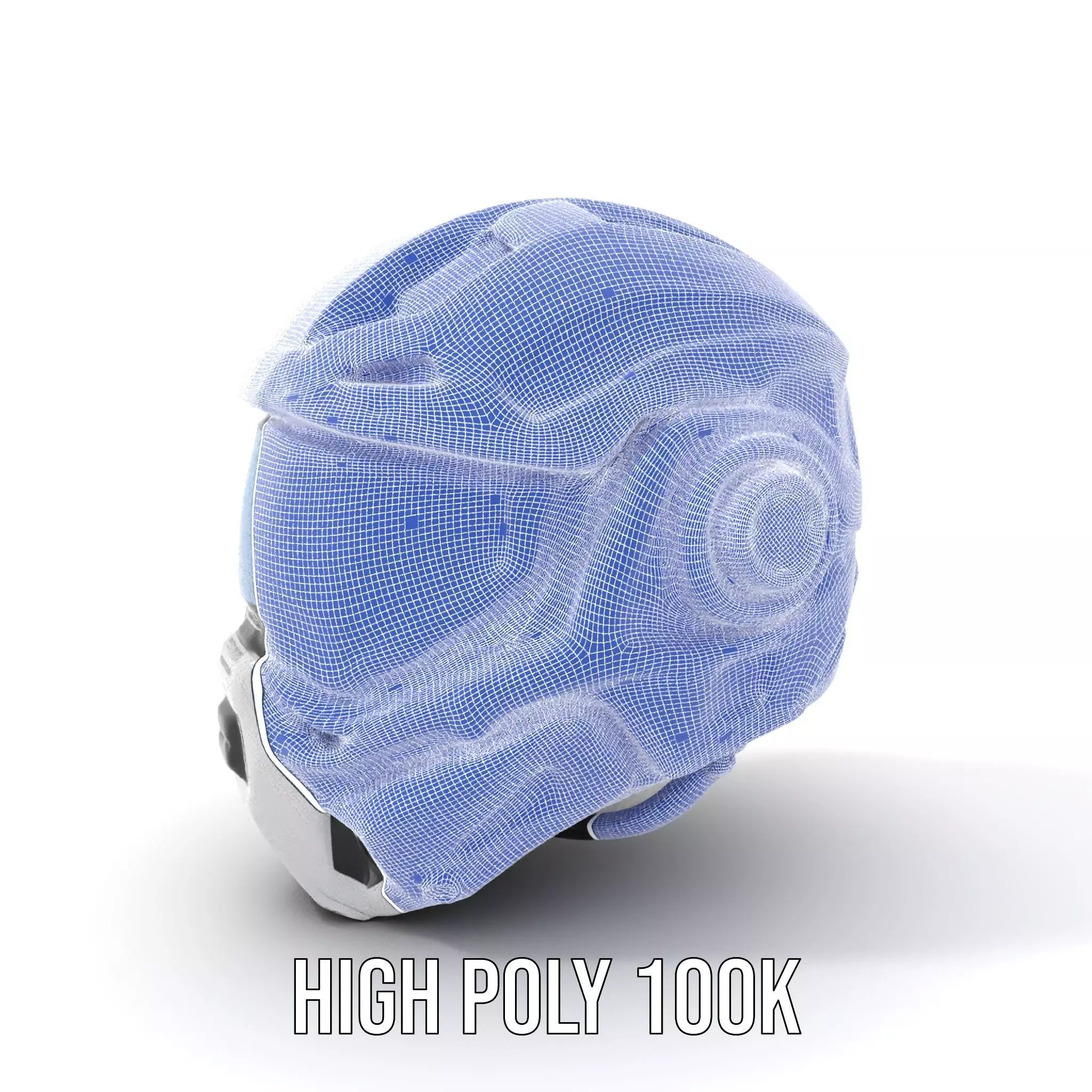 Futuristic SciFi Helmet Model Pack with High Detail Low-poly 3D model_4