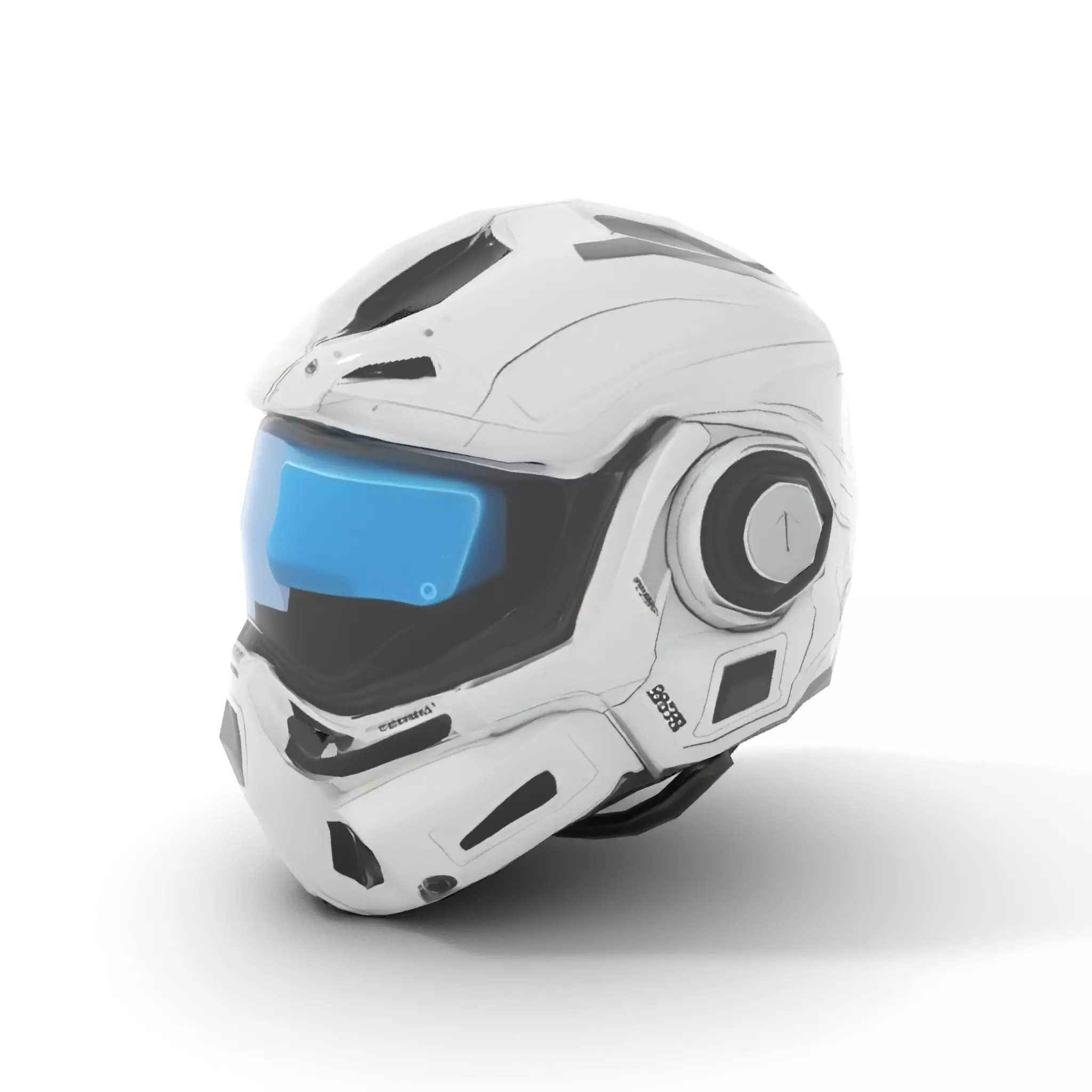Futuristic SciFi Helmet Model Pack with High Detail Low-poly 3D model_7