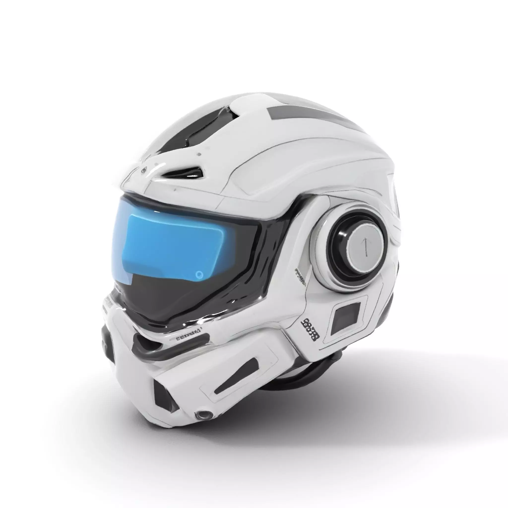 Futuristic SciFi Helmet Model Pack with High Detail Low-poly 3D model_0