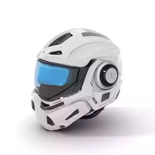 Futuristic SciFi Helmet Model Pack with High Detail Low-poly 3D model