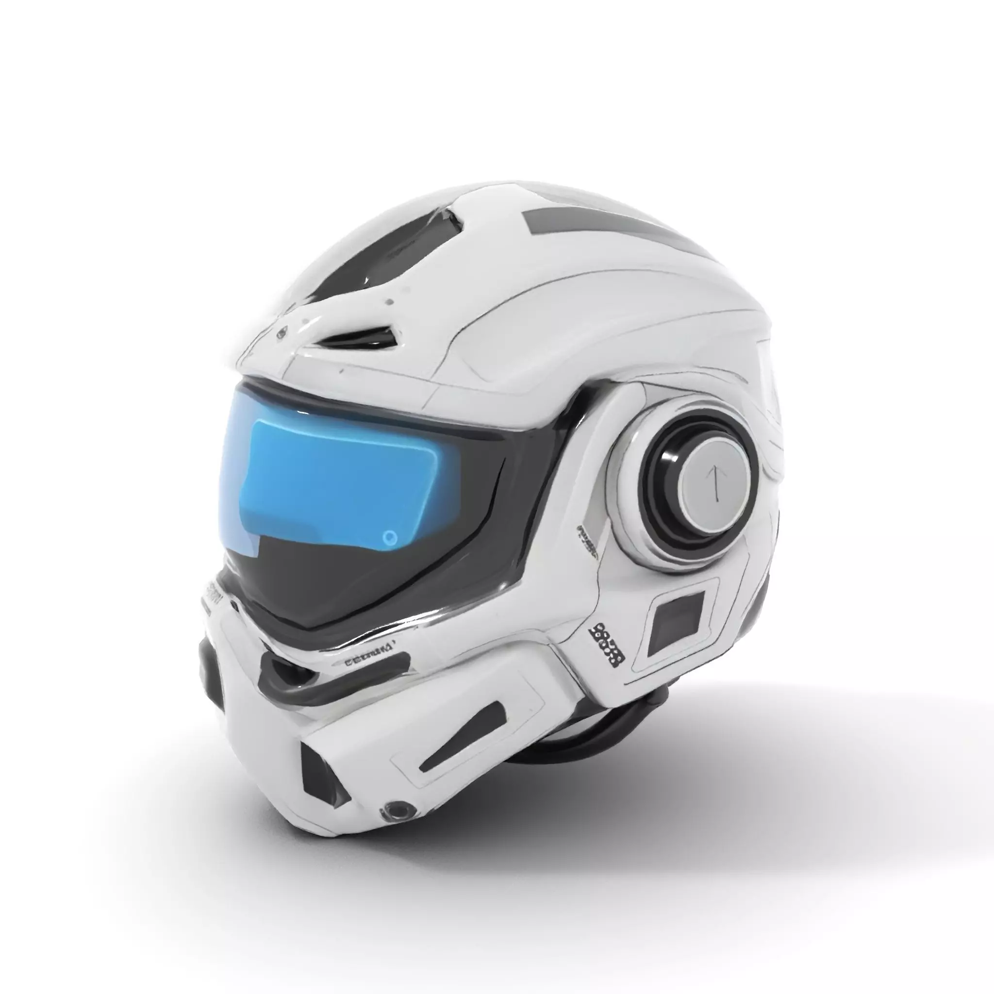 Futuristic SciFi Helmet Model Pack with High Detail Low-poly 3D model_5