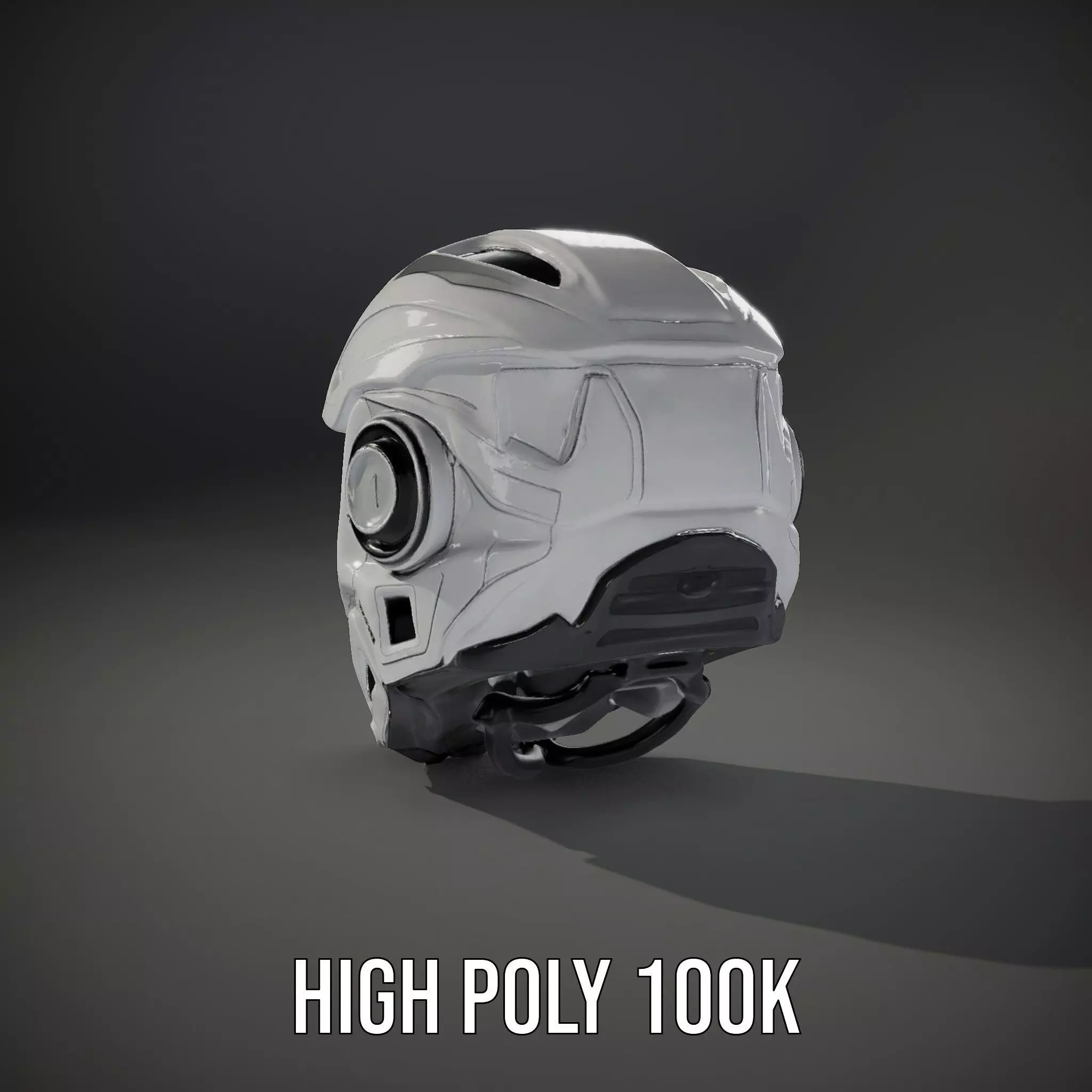Futuristic SciFi Helmet Model Pack with High Detail Low-poly 3D model_10
