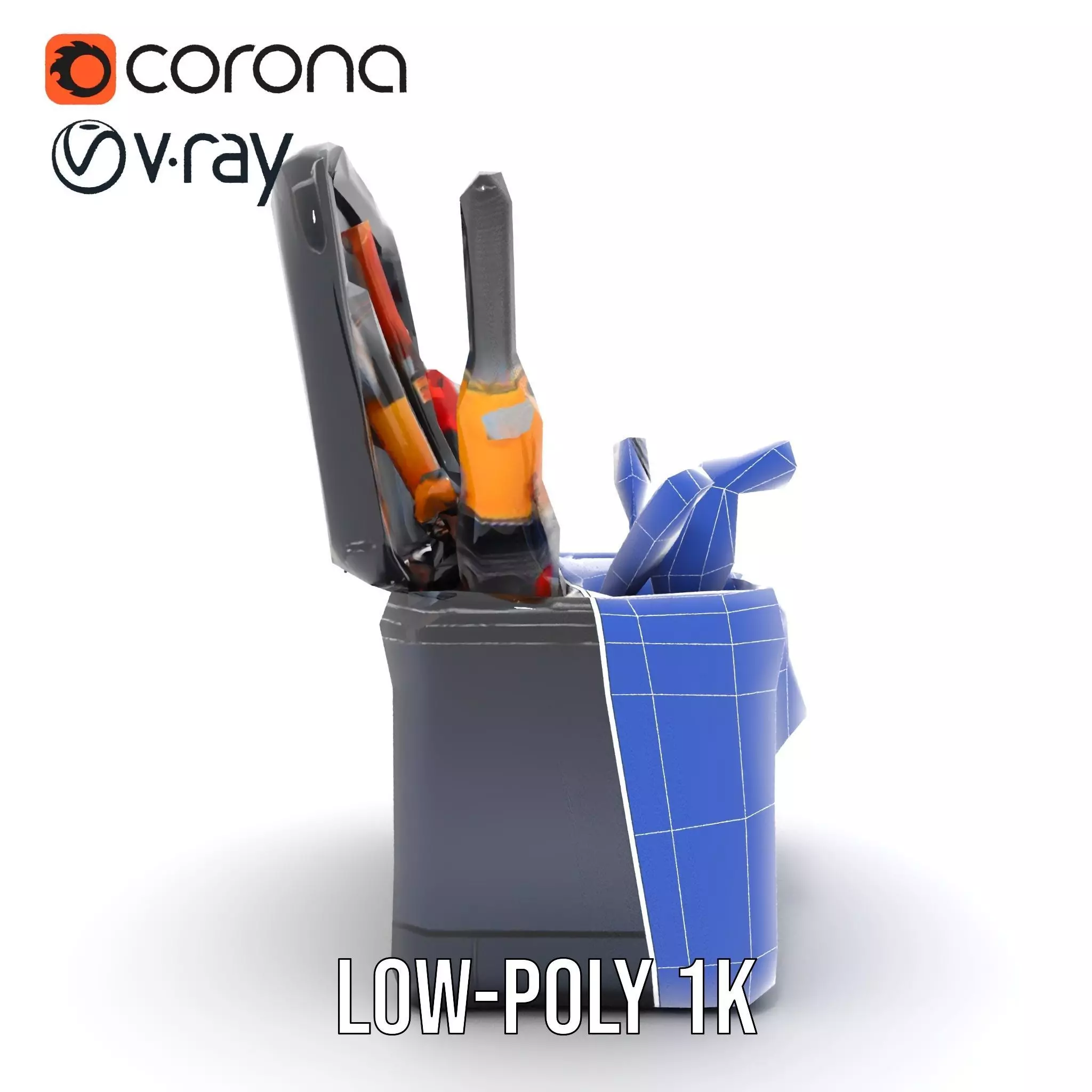 Comprehensive Toolset Model Pack for Production and Game Engines Low-poly 3D model_32