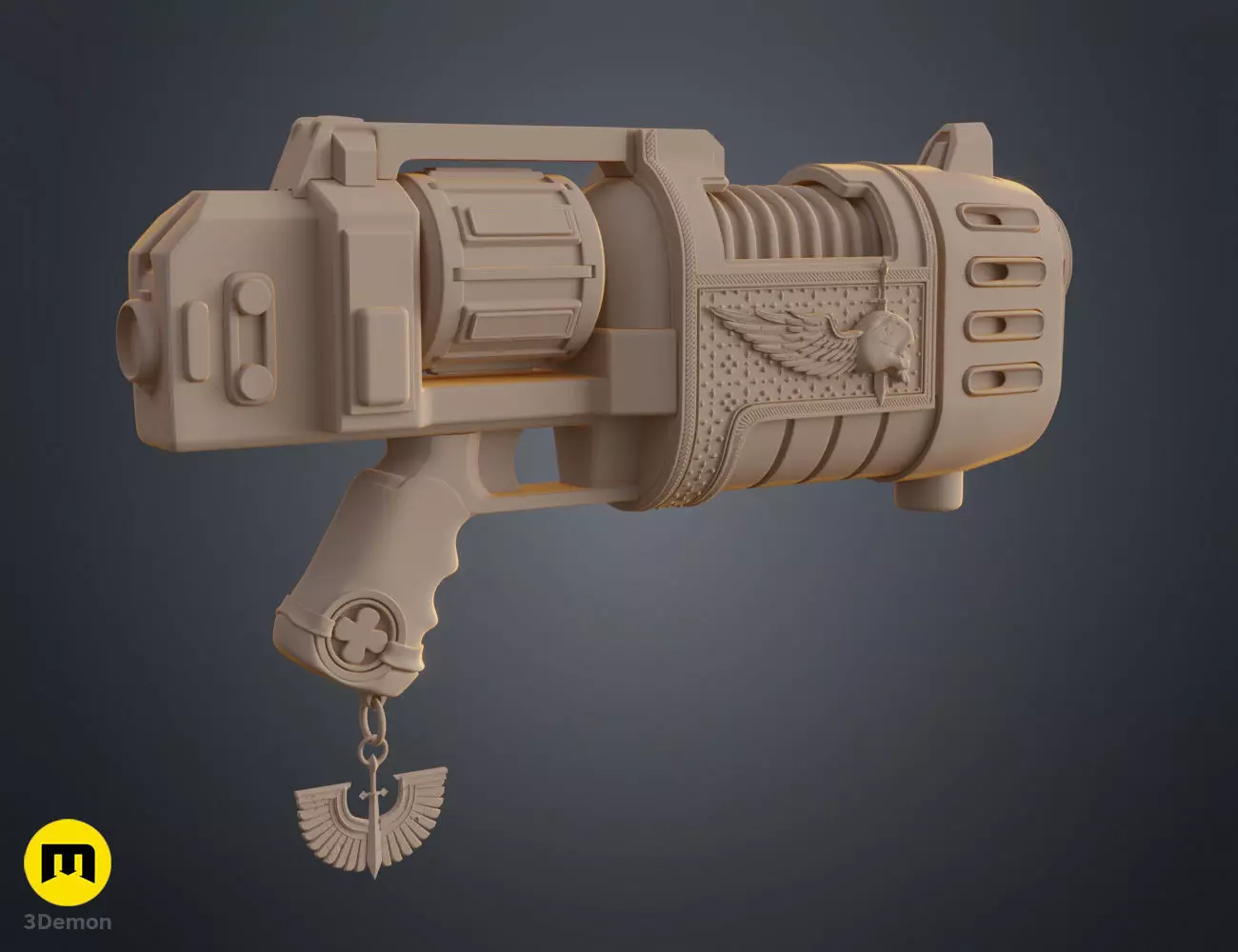 Dark Angels Plasma Pistol 3D print model_8
