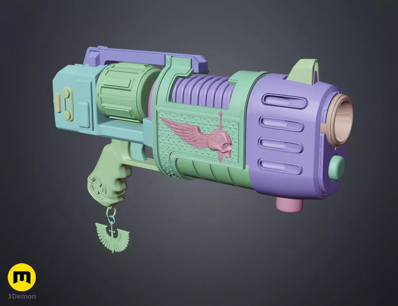 Dark Angels Plasma Pistol 3D print model_3