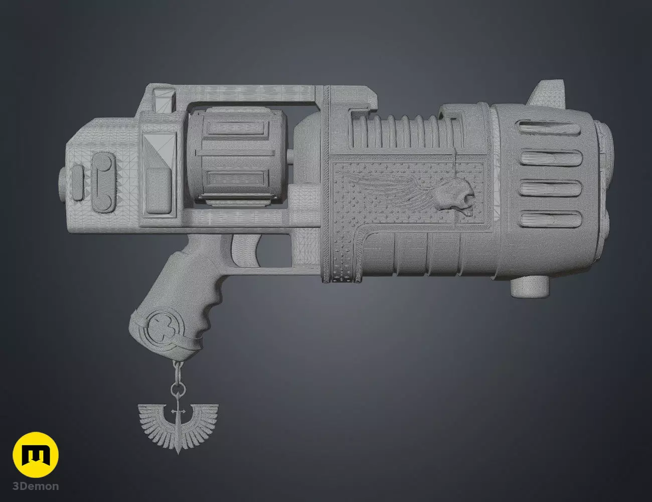 Dark Angels Plasma Pistol 3D print model_13