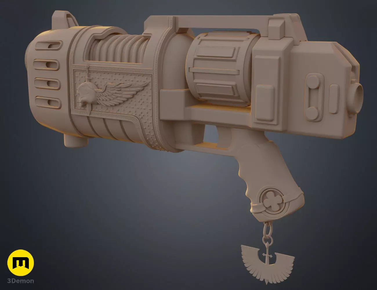 Dark Angels Plasma Pistol 3D print model_12