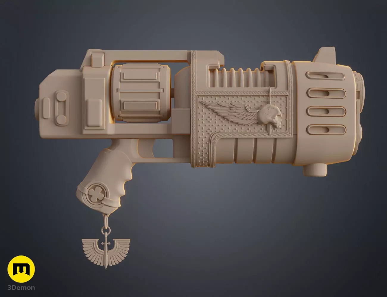 Dark Angels Plasma Pistol 3D print model_9