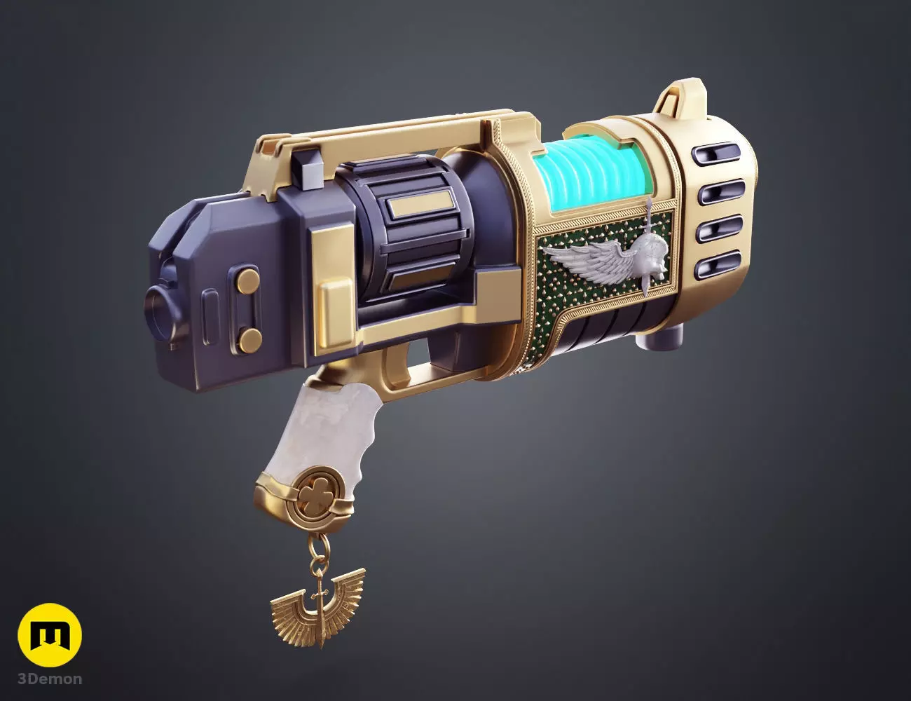 Dark Angels Plasma Pistol 3D print model_1