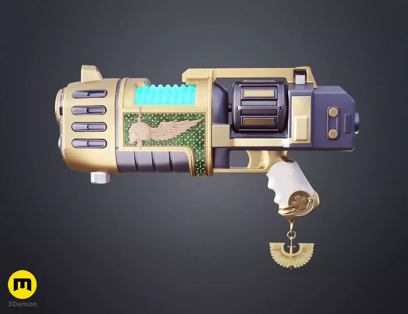 Dark Angels Plasma Pistol 3D print model_7