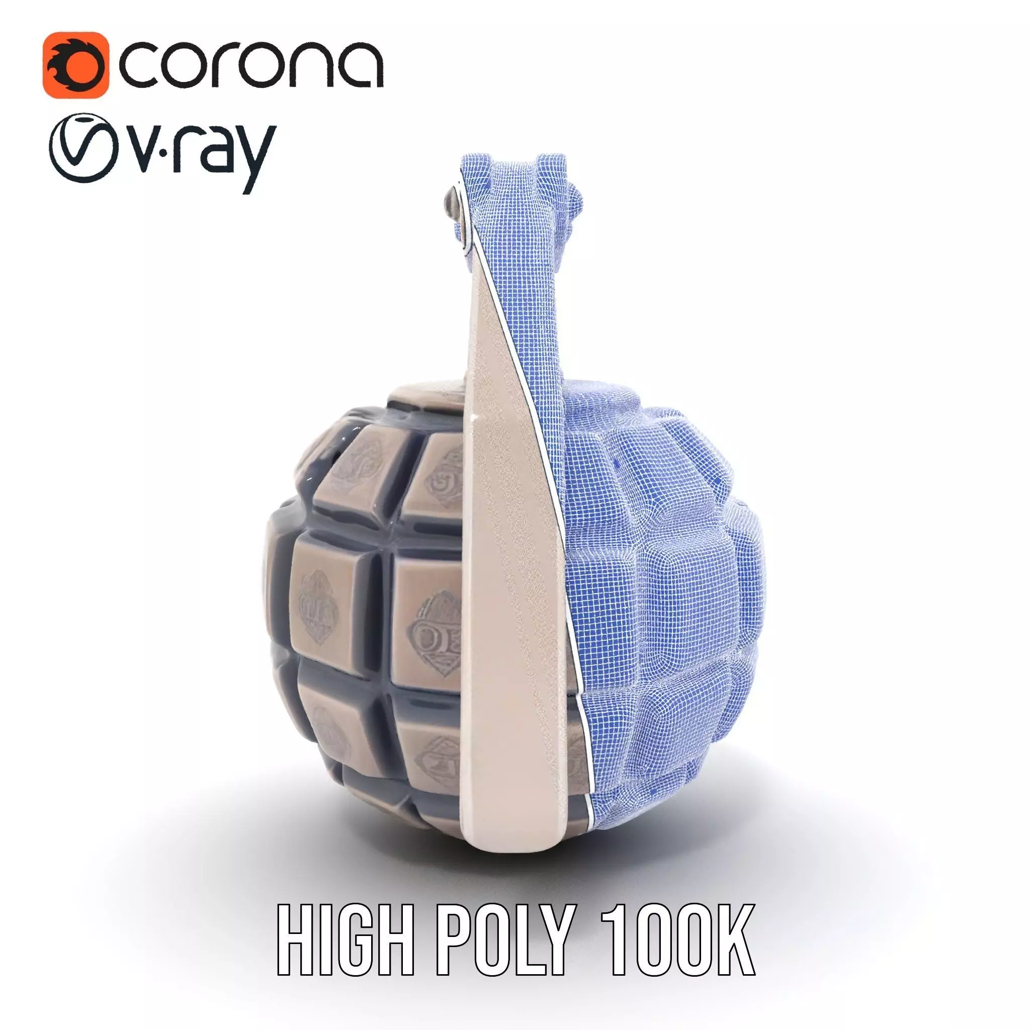 Grenade Model Pack  Detailed Modular Design Low-poly 3D model_33