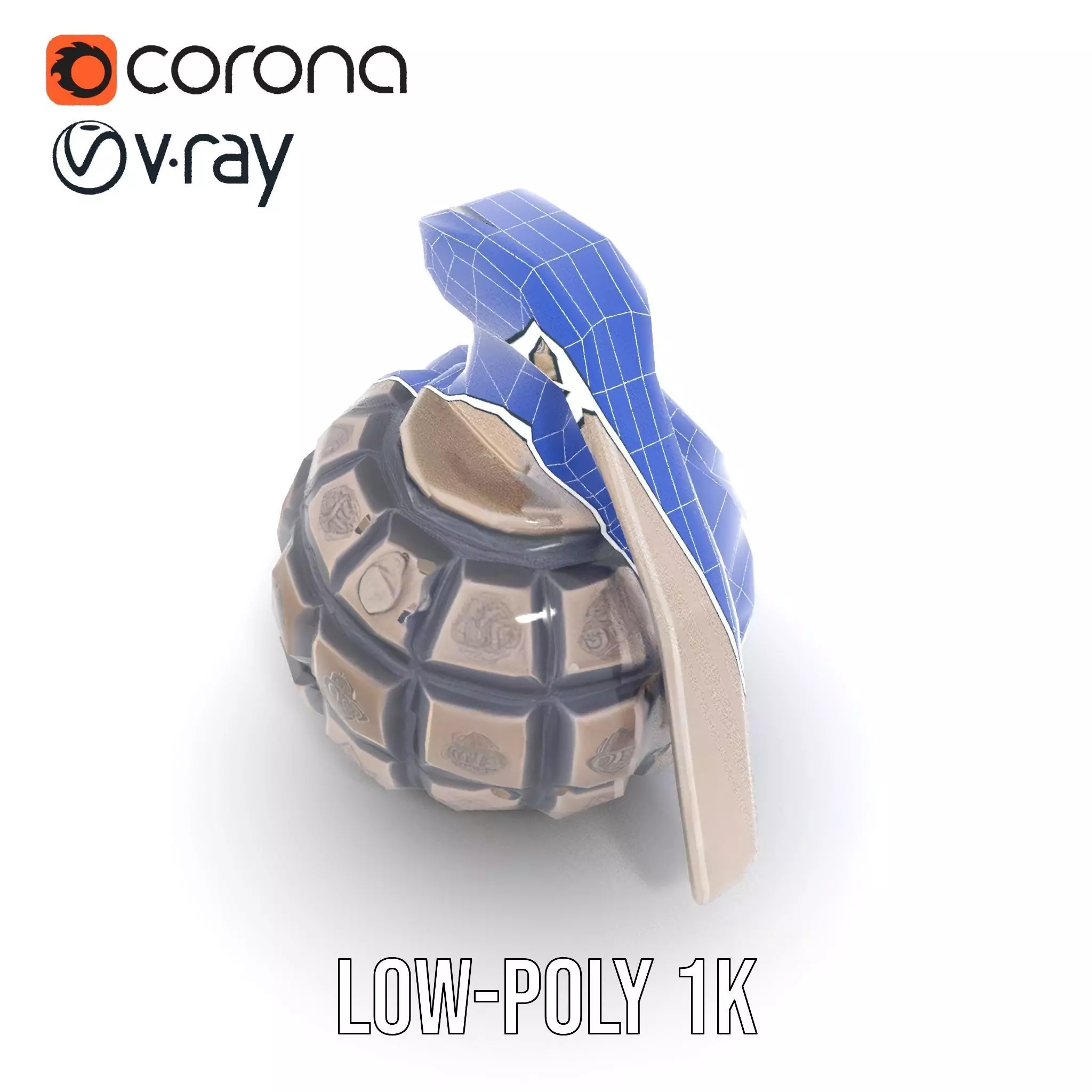 Grenade Model Pack  Detailed Modular Design Low-poly 3D model_25