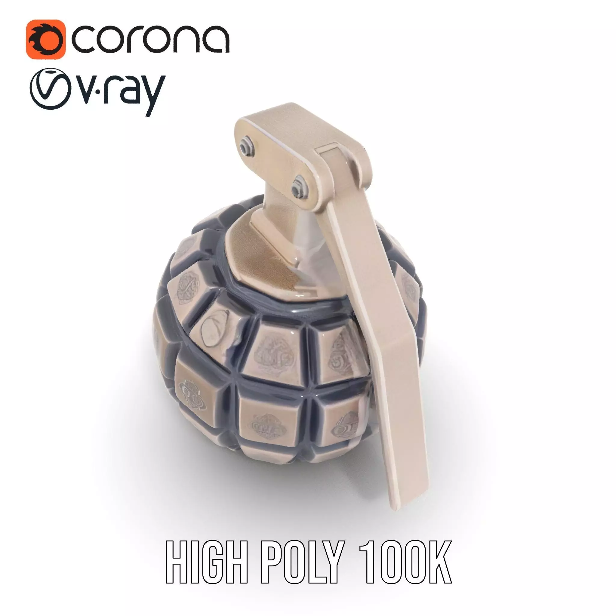Grenade Model Pack  Detailed Modular Design Low-poly 3D model_20