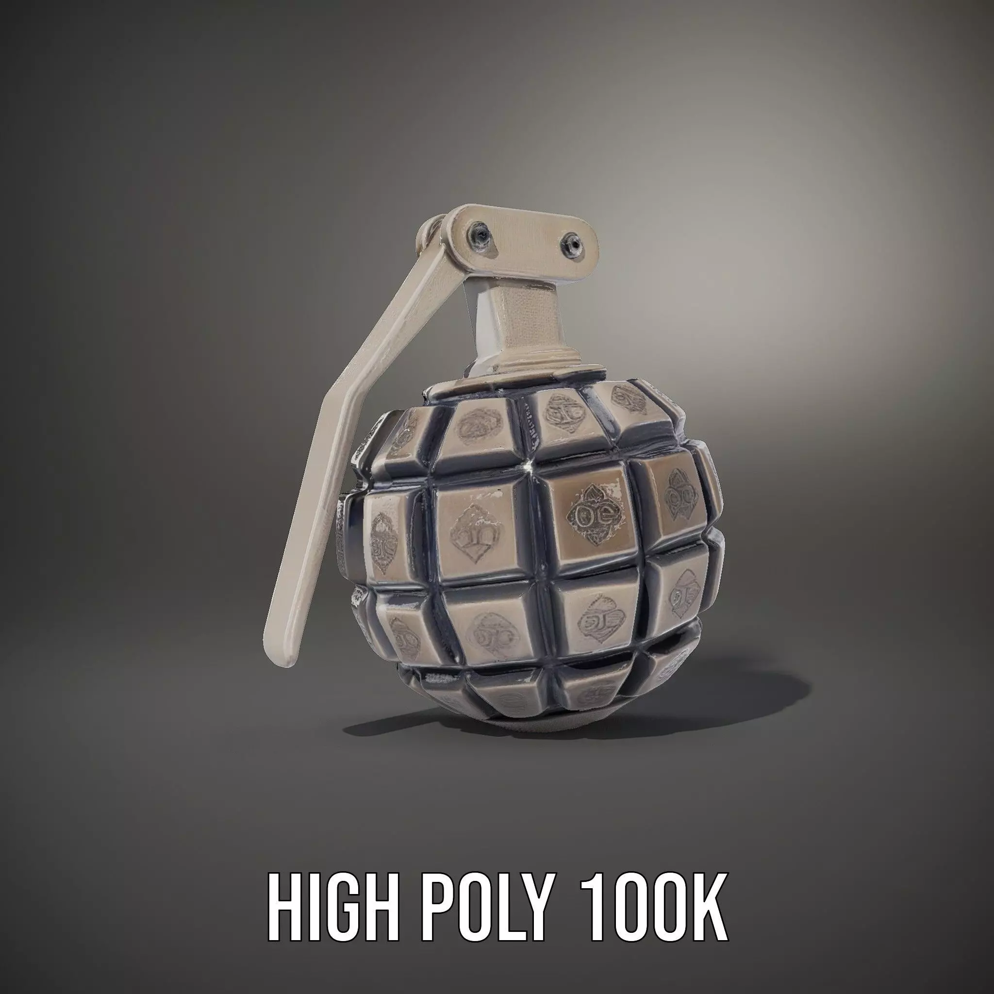 Grenade Model Pack  Detailed Modular Design Low-poly 3D model_8