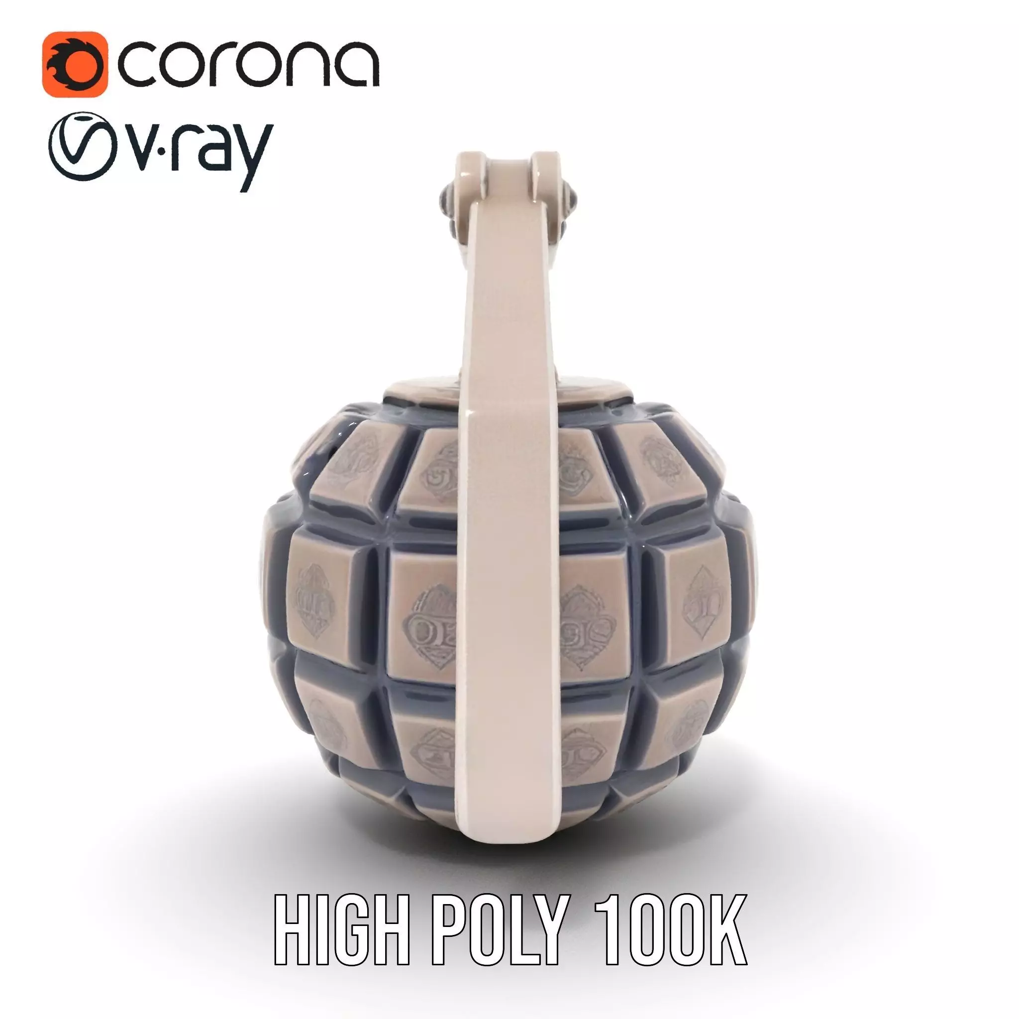 Grenade Model Pack  Detailed Modular Design Low-poly 3D model_29