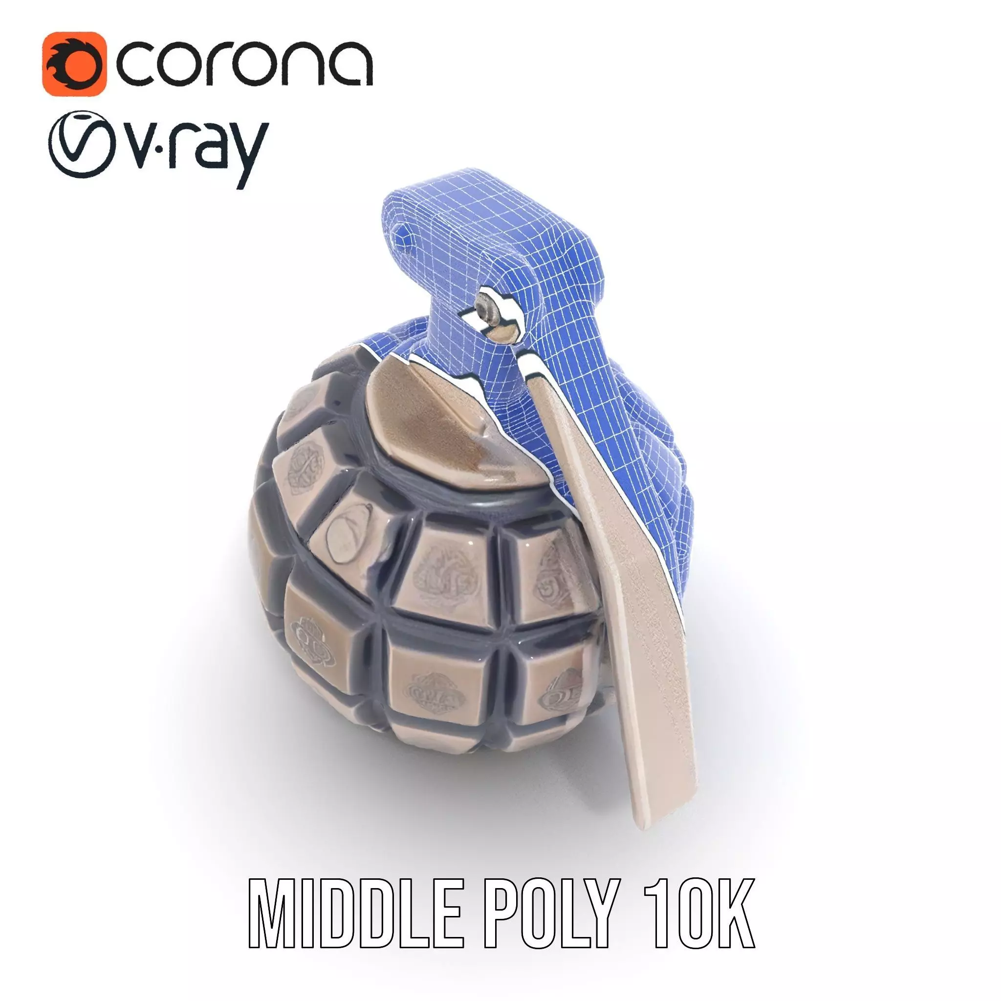 Grenade Model Pack  Detailed Modular Design Low-poly 3D model_24
