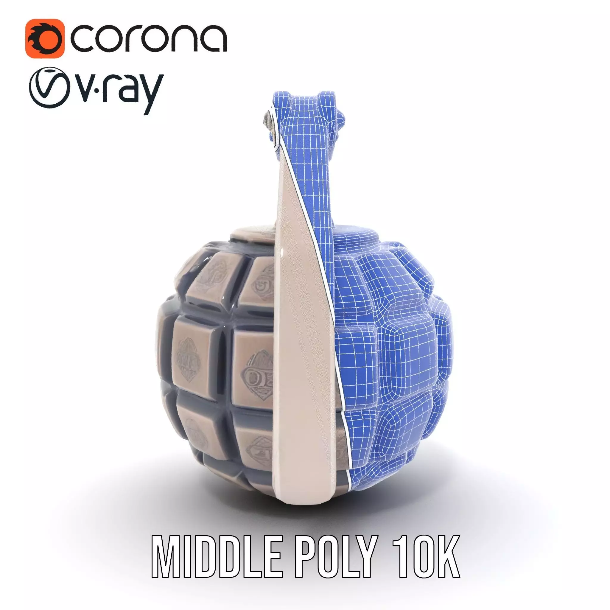 Grenade Model Pack  Detailed Modular Design Low-poly 3D model_30