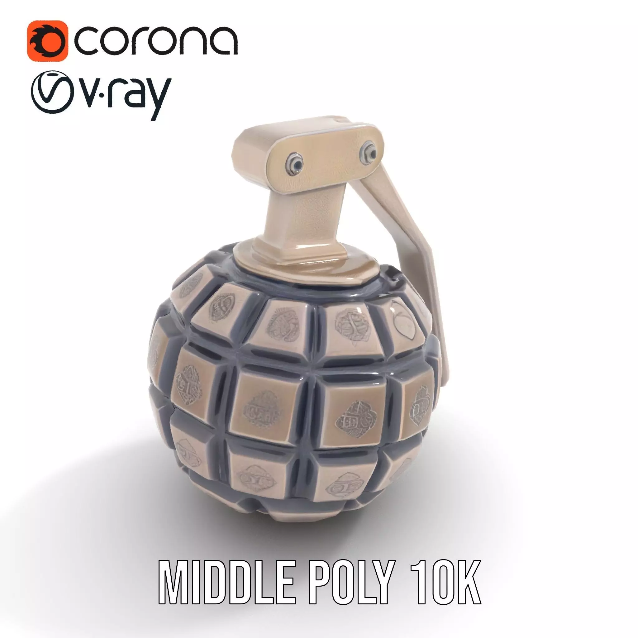 Grenade Model Pack  Detailed Modular Design Low-poly 3D model_18