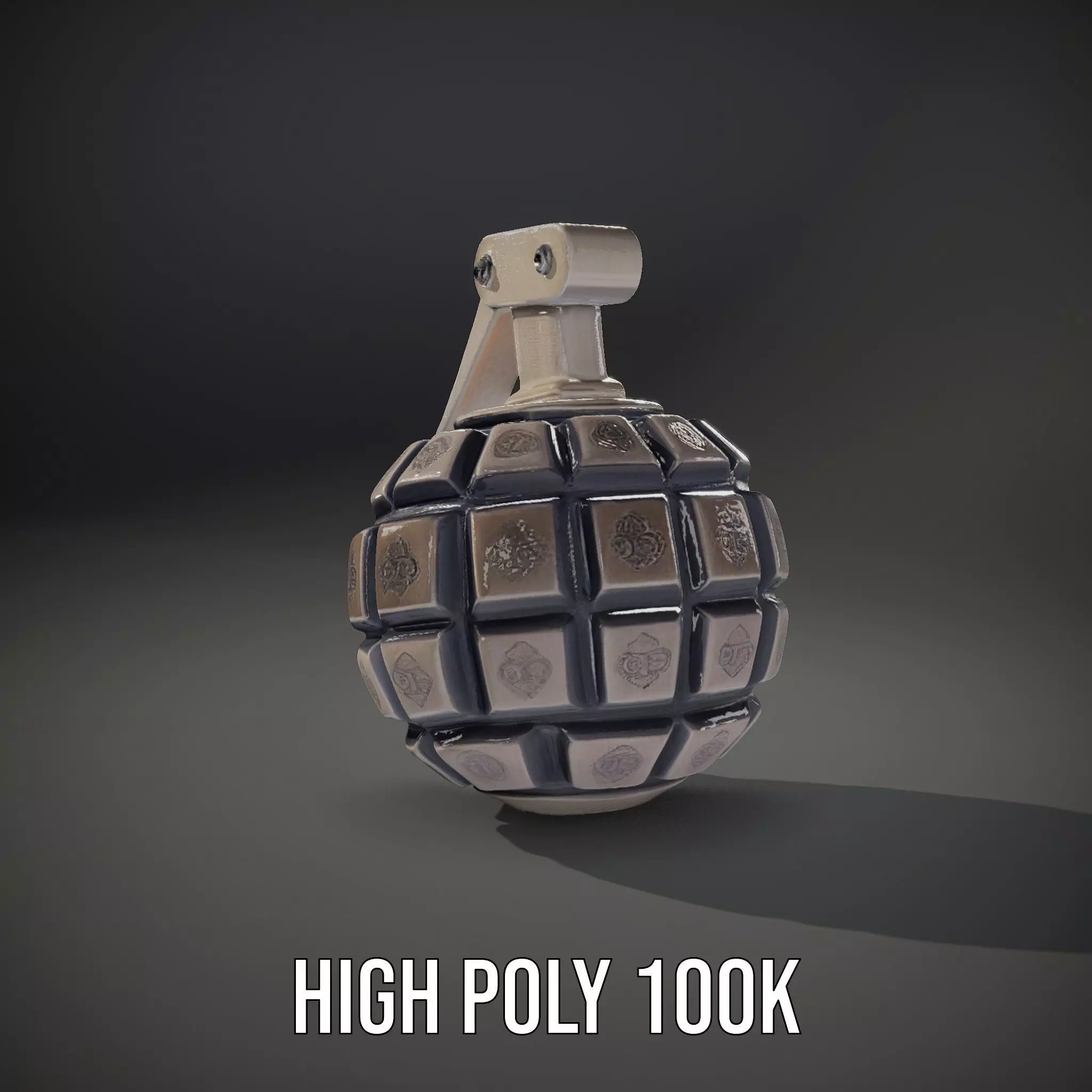 Grenade Model Pack  Detailed Modular Design Low-poly 3D model_10