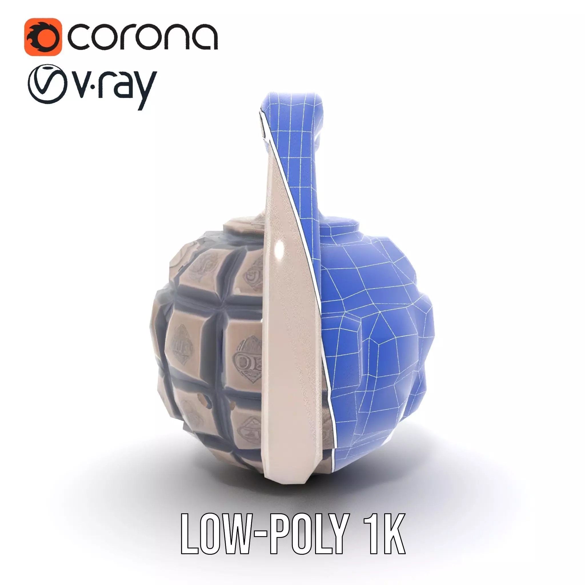 Grenade Model Pack  Detailed Modular Design Low-poly 3D model_28