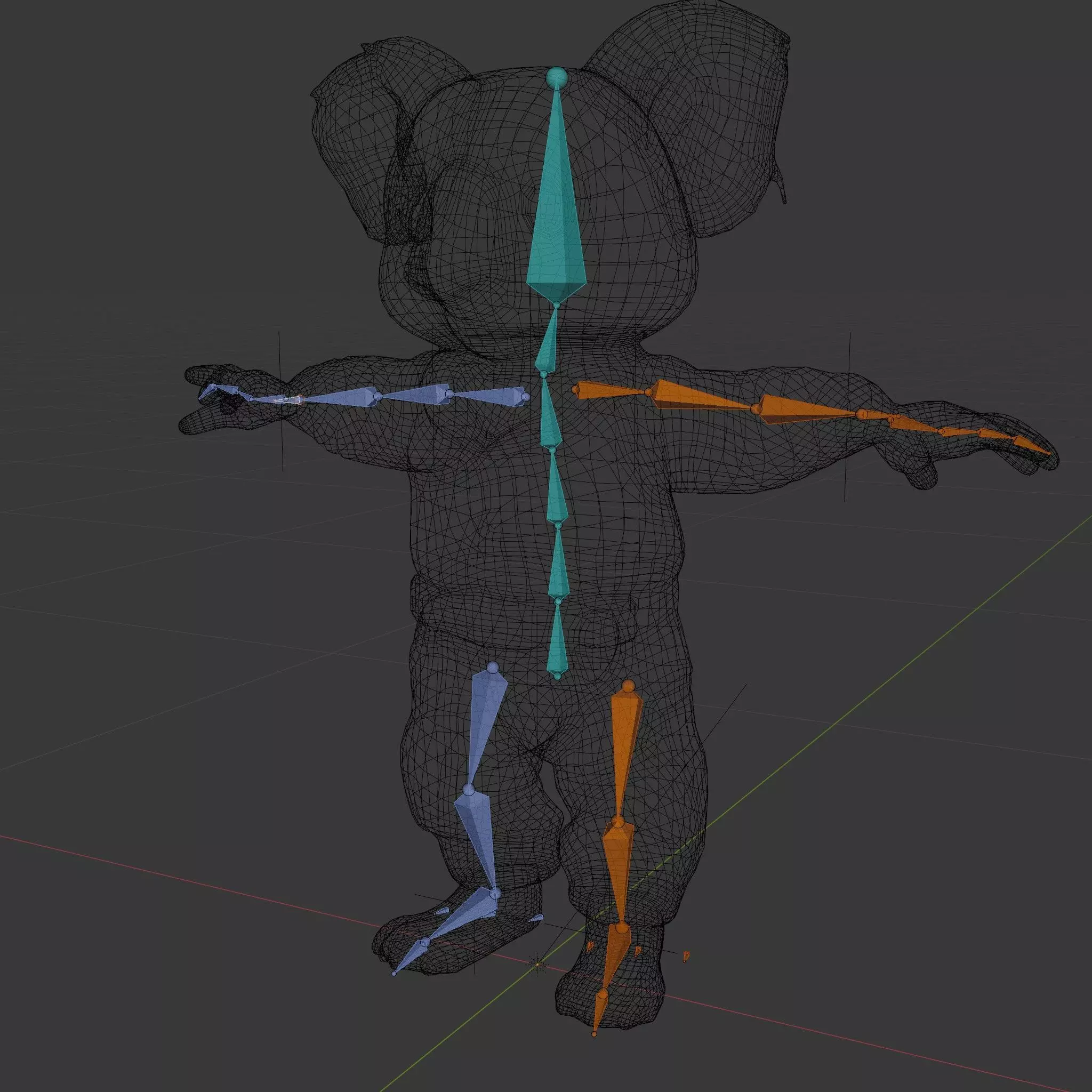 Koala Character Model Rigged and Animated Low-poly 3D model_7
