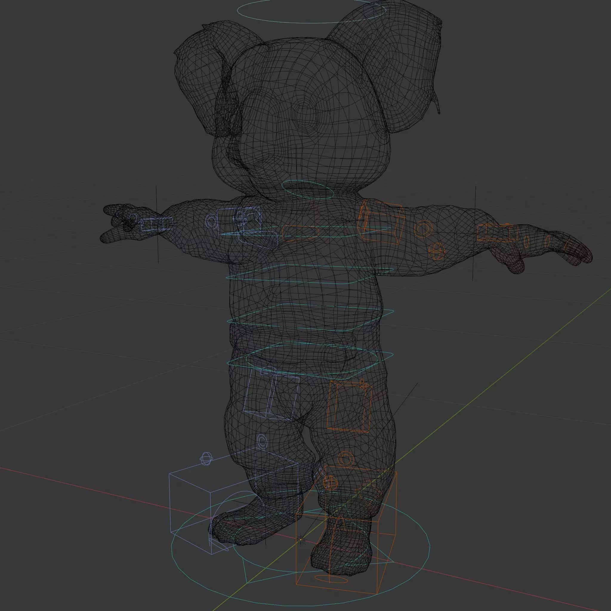 Koala Character Model Rigged and Animated Low-poly 3D model_6