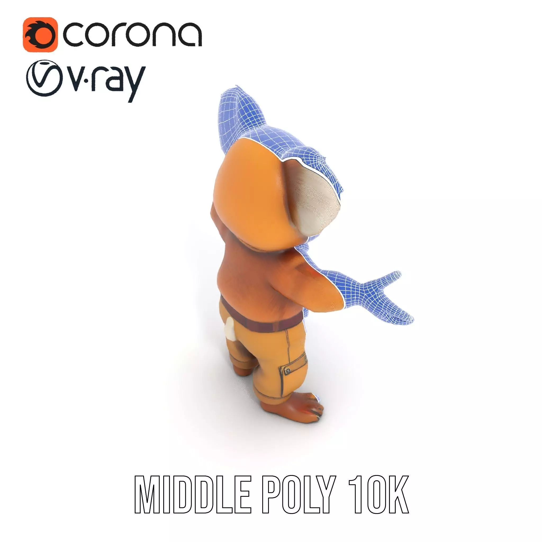 Koala Character Model Rigged and Animated Low-poly 3D model_16