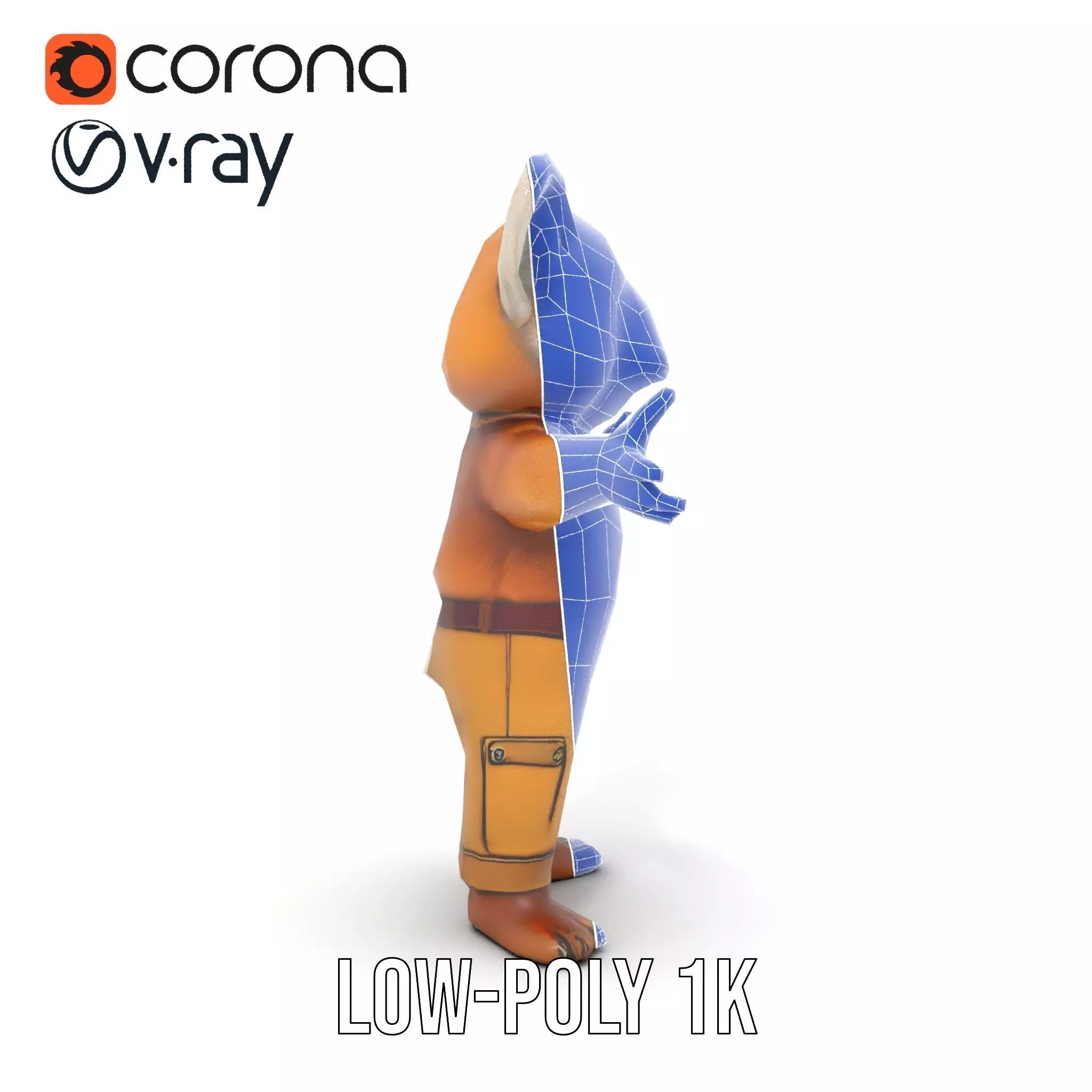 Koala Character Model Rigged and Animated Low-poly 3D model_28