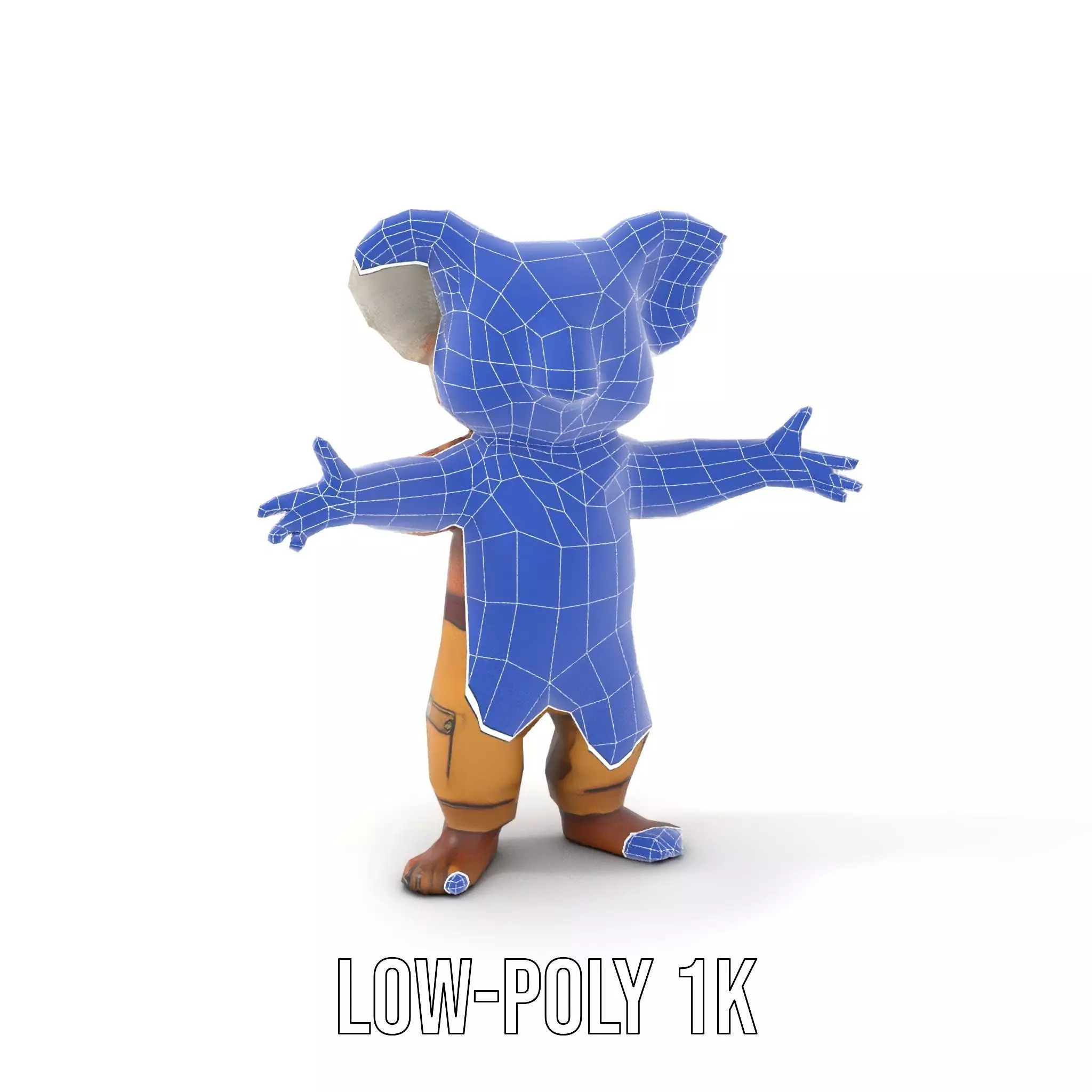 Koala Character Model Rigged and Animated Low-poly 3D model_31
