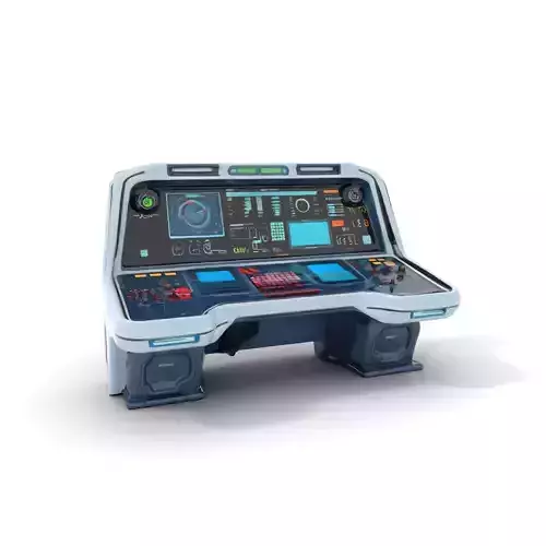 Futuristic Control Panel Model Pack Low-poly 3D model