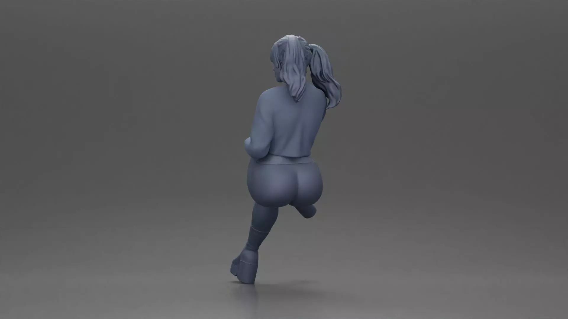 Stylish Woman Relaxing with Confident Poise 3D print model_10