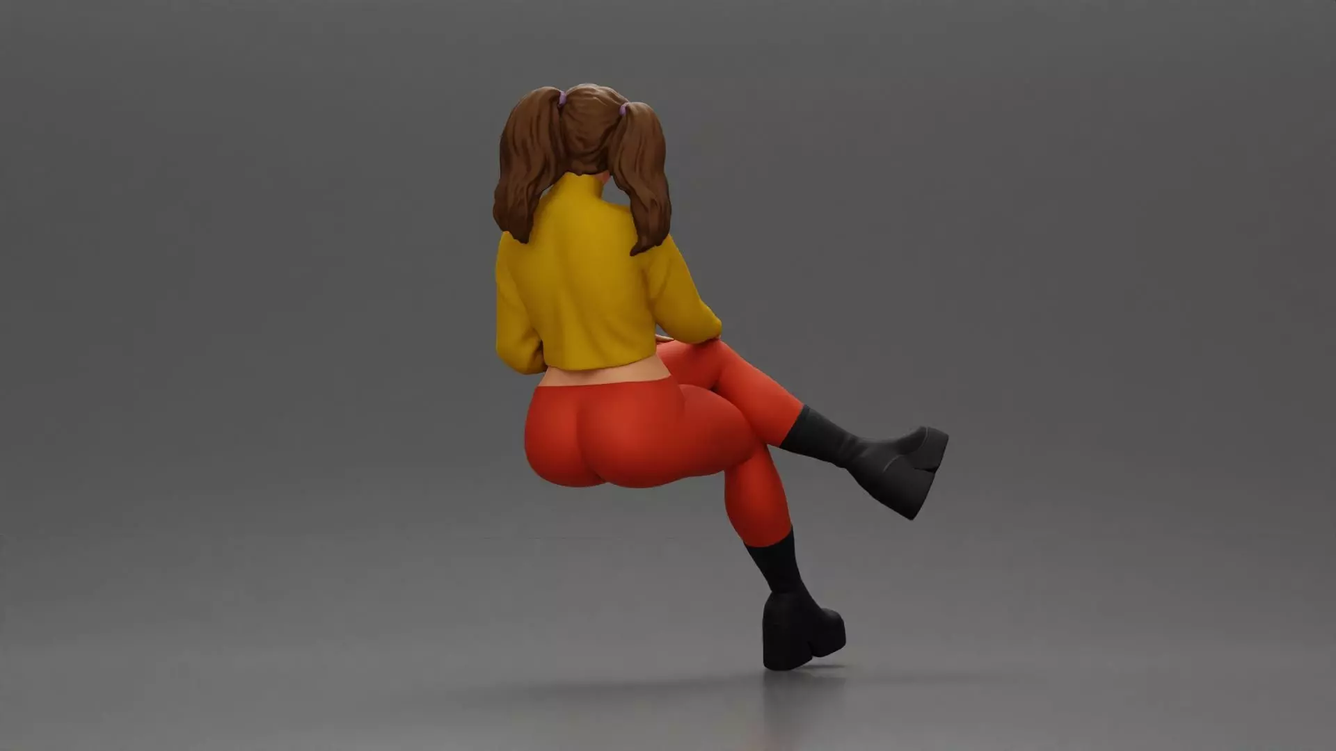 Stylish Woman Relaxing with Confident Poise 3D print model_3