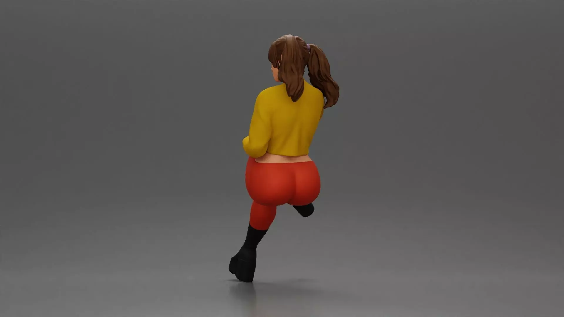 Stylish Woman Relaxing with Confident Poise 3D print model_4