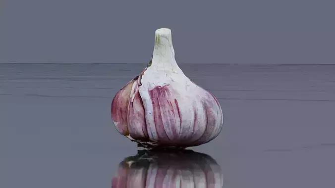 Garlic bulb Low-poly 3D model 2