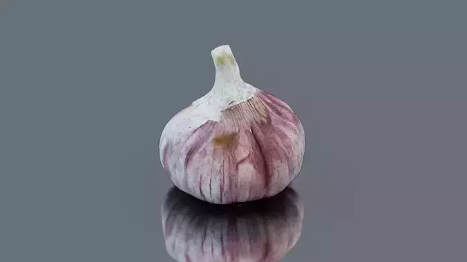 Garlic bulb Low-poly 3D model 7