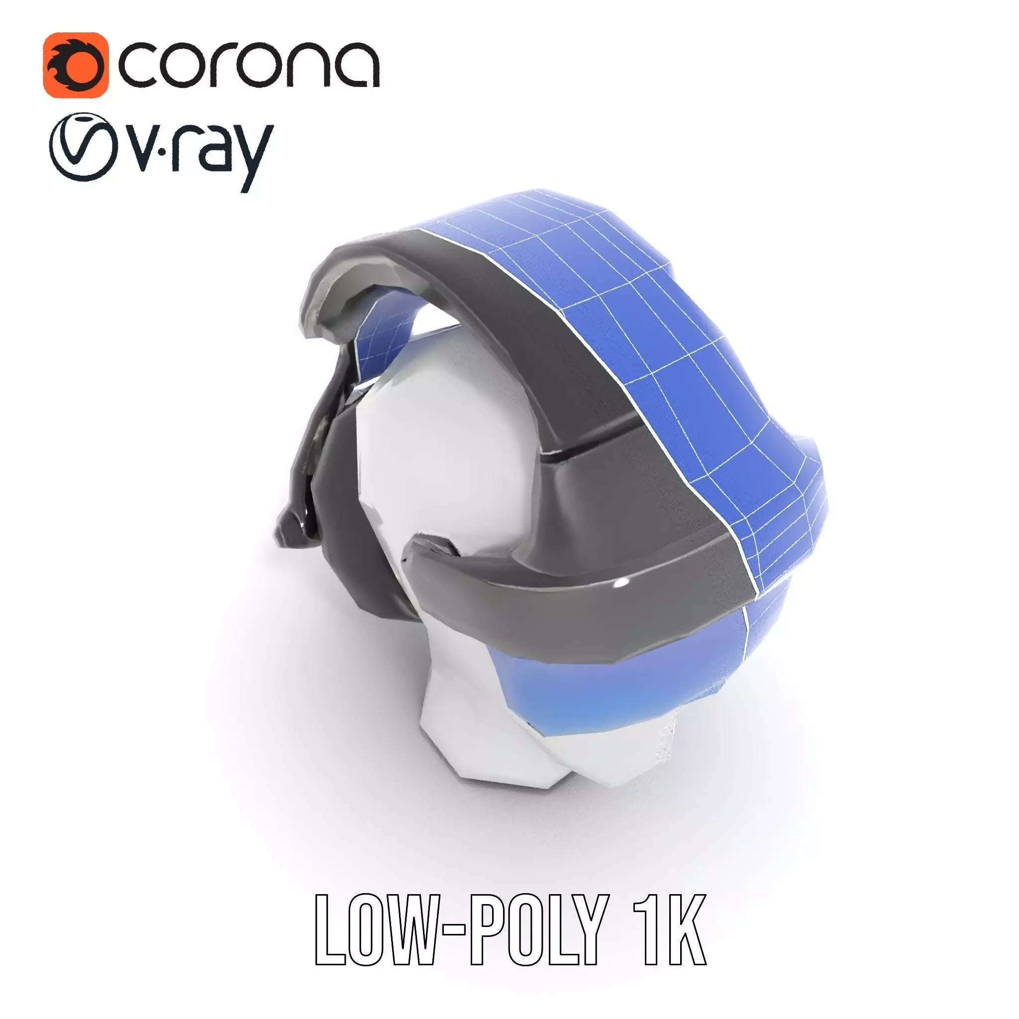 VR Headset and Headphones Model Pack Low-poly 3D model_13