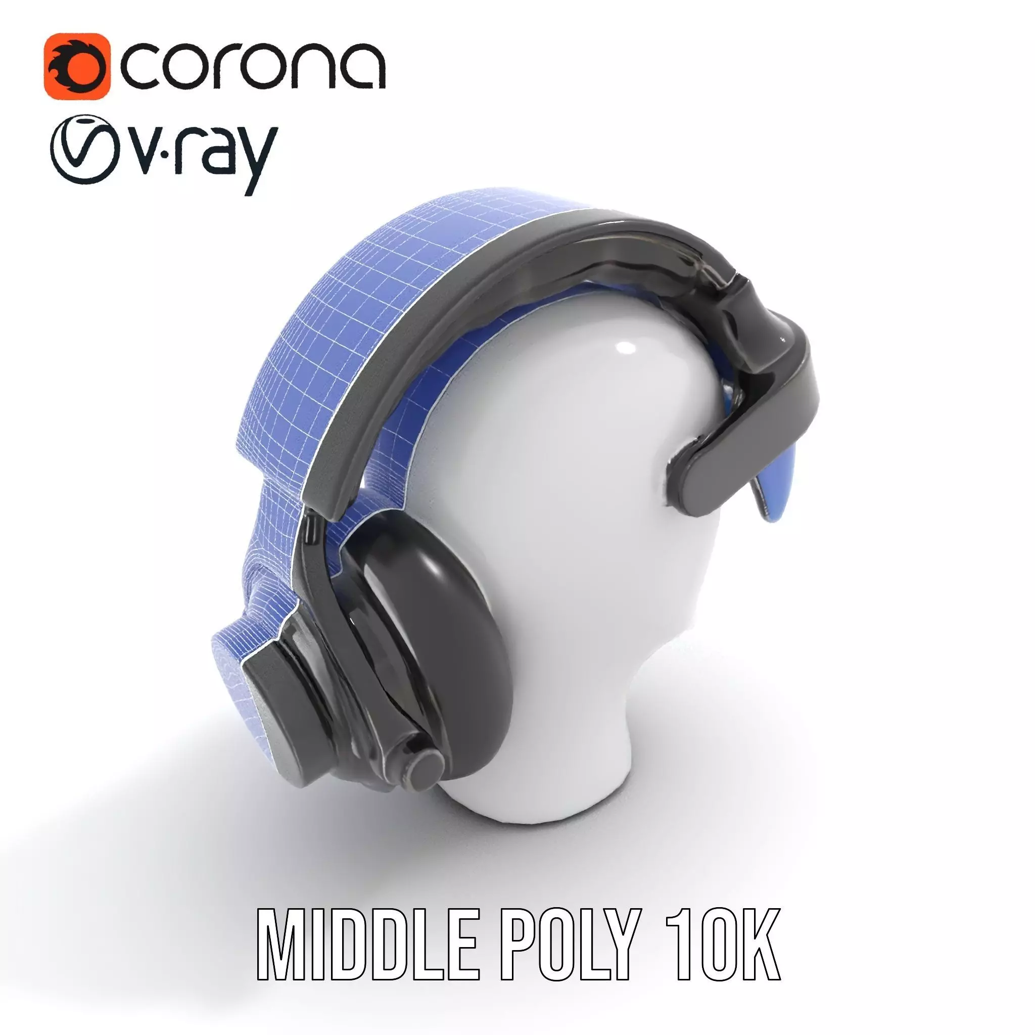 VR Headset and Headphones Model Pack Low-poly 3D model_14