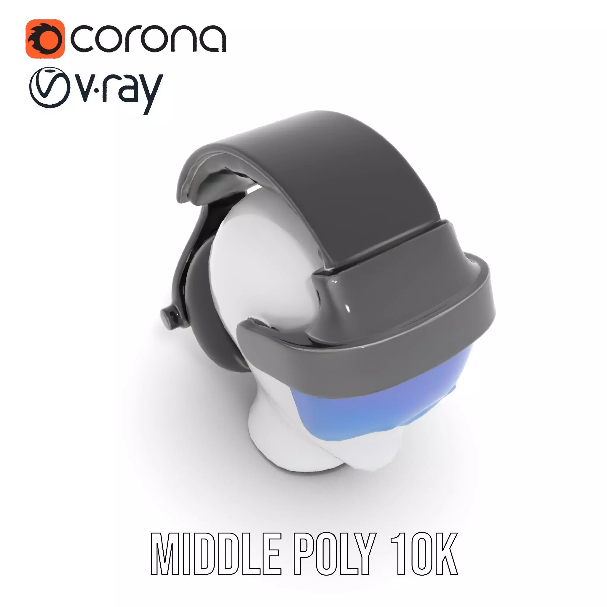 VR Headset and Headphones Model Pack Low-poly 3D model_12