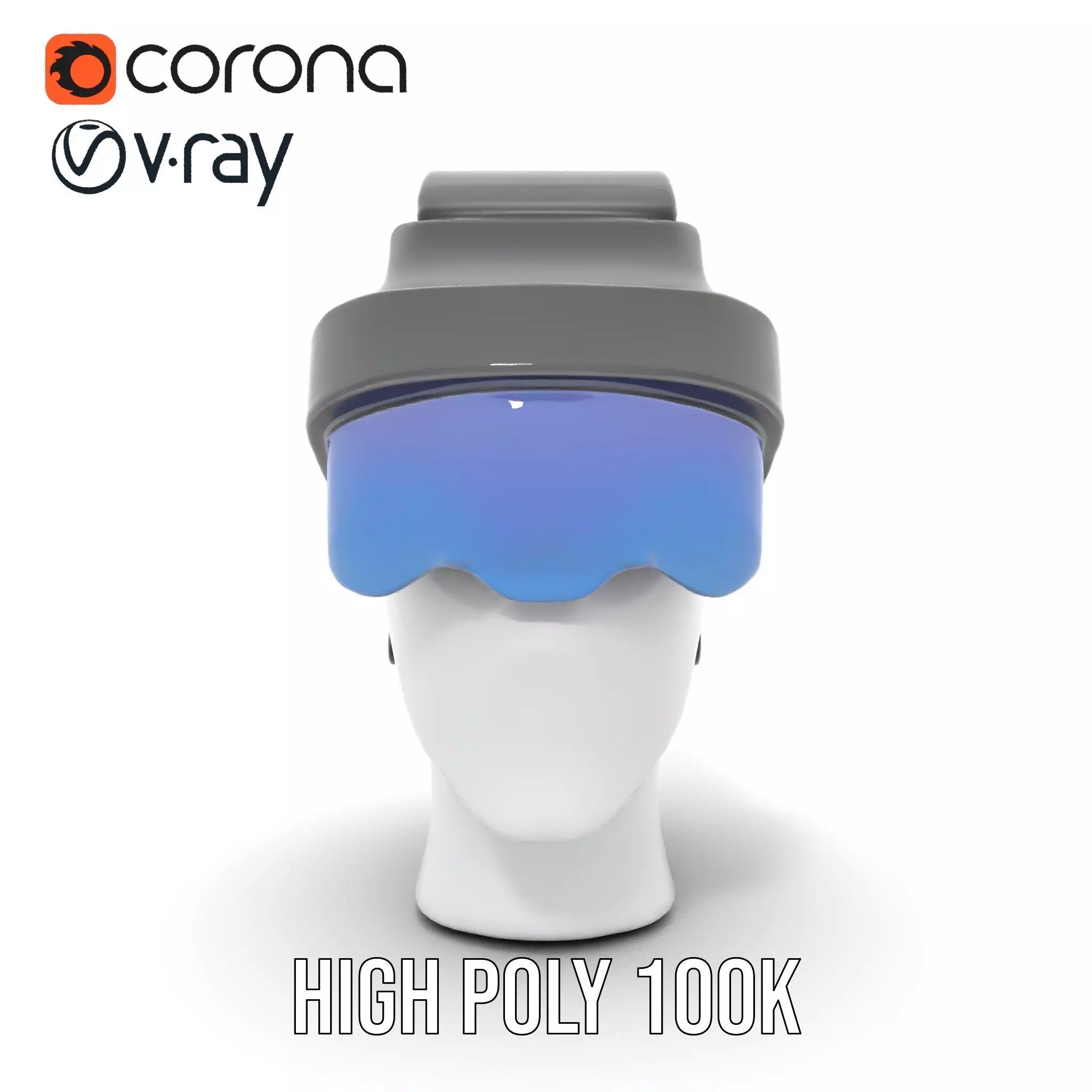 VR Headset and Headphones Model Pack Low-poly 3D model_33